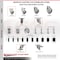 Service Caster 3 Inch 316SS Gray Poly Swivel 1-7/8 Inch Expanding Stem Caster Set Brake SCC SCC-SS316EX20S314-PPUB-TLB-178-4 - alternate 3